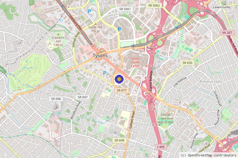 Map showing the location of VitaFusion Doctors Lounge and Wellness in Manassas, VA