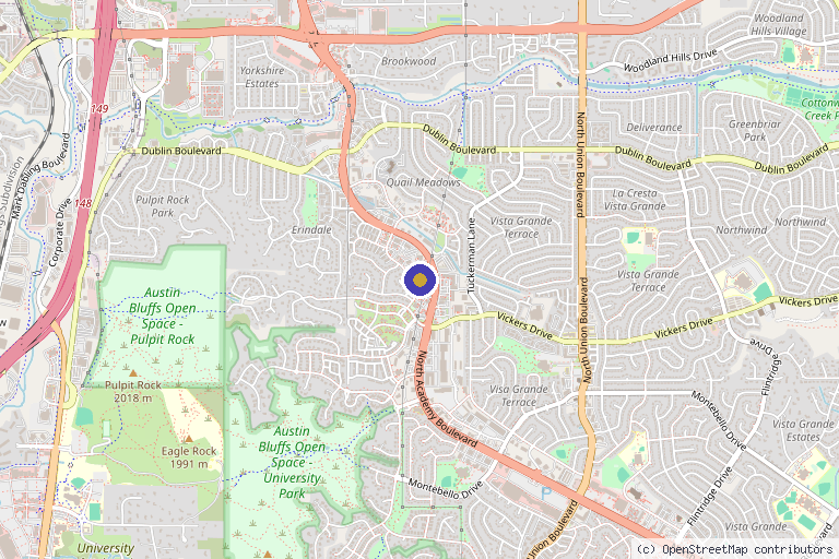 Map showing the location of MyStem in Colorado Springs, CO
