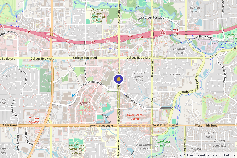 Map showing the location of Stemulis Orthobiologics in Overland Park, KS