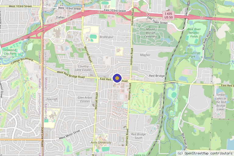 Map showing the location of ReVive RX Med Spa in Kansas City, MO