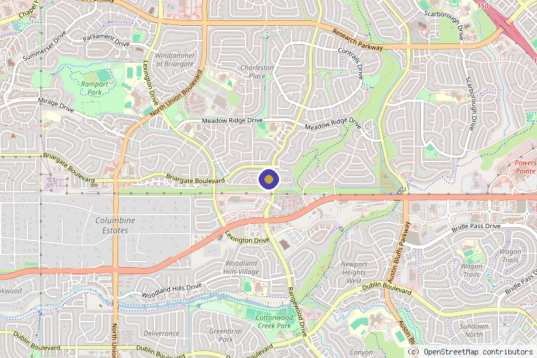 Map showing the location of Re-vIVe Hydration and Wellness in Colorado Springs, CO
