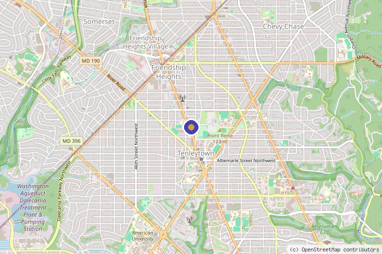 Map showing the location of Restorative Health in Washington, DC