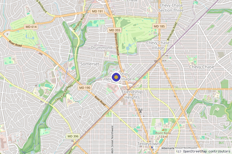 Map showing the location of StemCell ARTS – Chevy Chase in Washington, DC