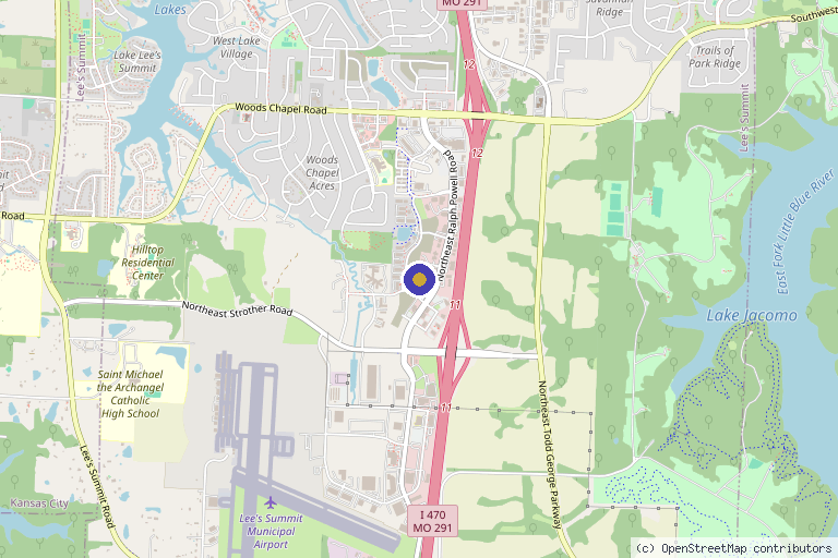 Map showing the location of KC Center For Longevity & Functional Medicine in Lee's Summit, MO