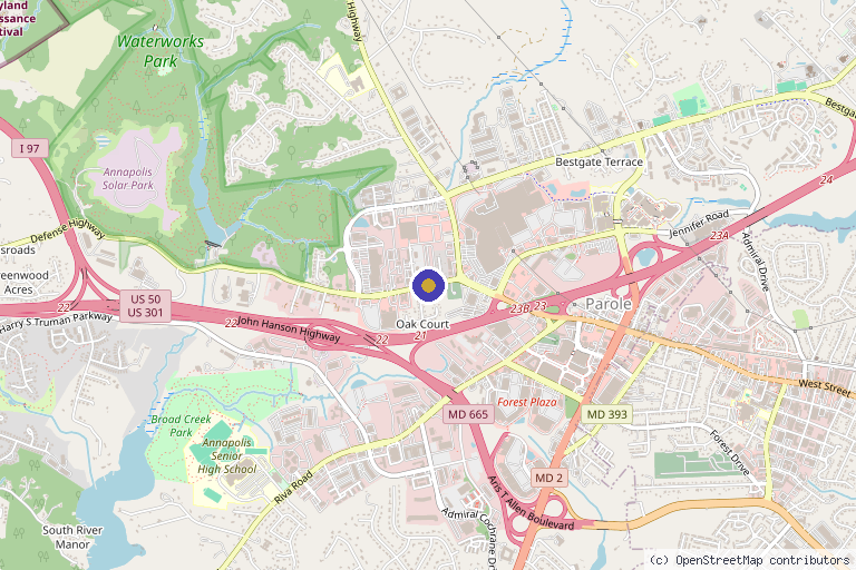 Map showing the location of Regenerative Orthopedics and Sports Medicine in College Park, MD