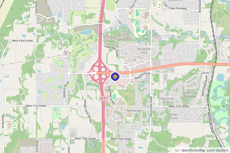 Map showing the location of Ideal Health and Regenerative Medicine in Shawnee, KS
