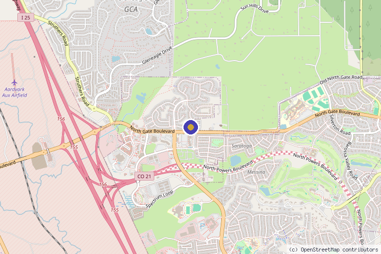 Map showing the location of CollectIV Bio Wellness in Colorado Springs, CO