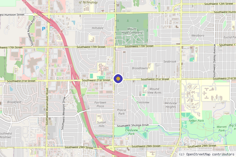 Map showing the location of The Center for Manual Medicine and Regenerative Orthopedics in Topeka, KS