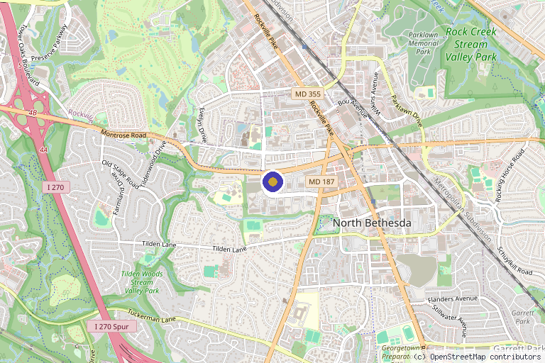 Map showing the location of Today’s Integrative Health in Rockville, MD