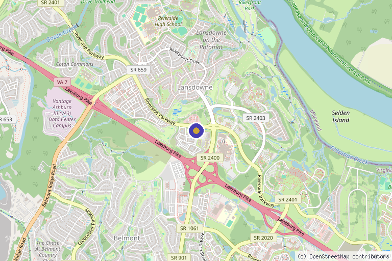 Map showing the location of Regenerative Orthopedics and Sports Medicine in Alexandria, VA