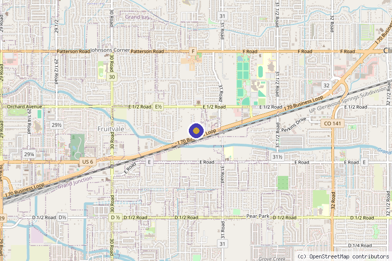 Map showing the location of Amadika Aesthetics in Grand Junction, CO