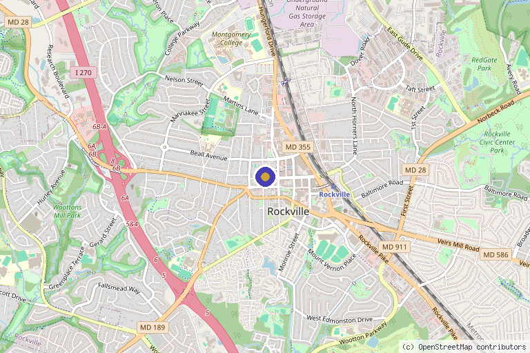Map showing the location of Activate Wellness Infusions in Rockville, MD