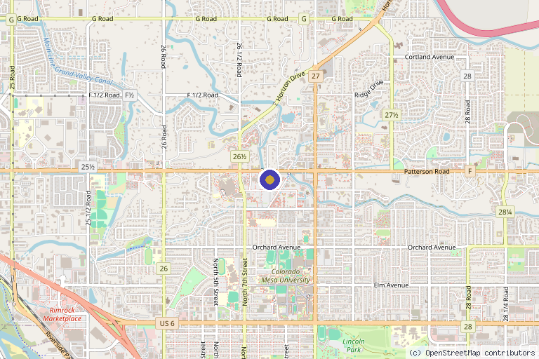 Map showing the location of Stem Cell Regenerative Therapy – Dr. Merkel in Grand Junction, CO