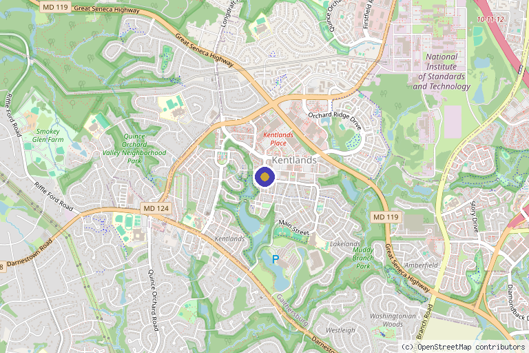 Map showing the location of Medrevive in Gaithersburg, MD
