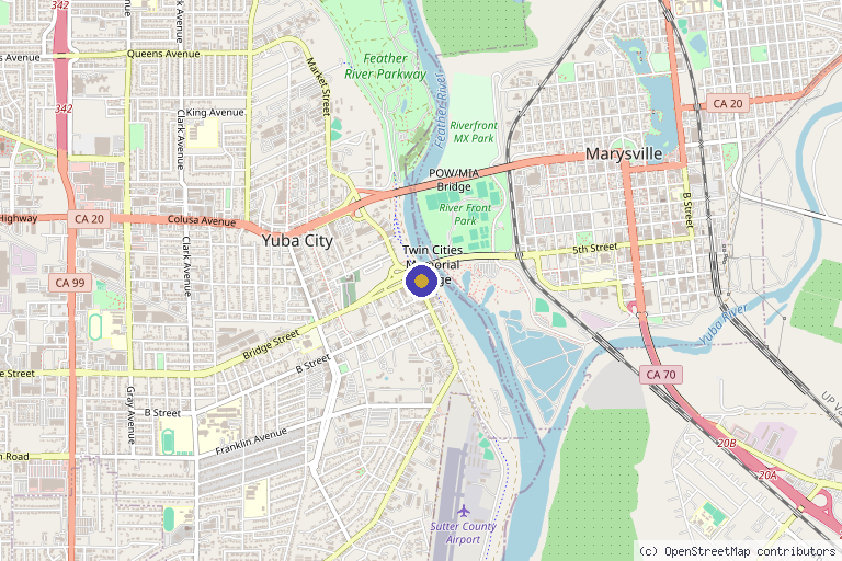 Map showing the location of VIVEO in Yuba City, CA