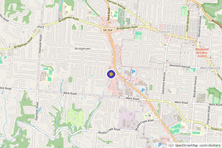 Map showing the location of RegenLife Center – Cincinnati Clinic in Cincinnati, OH