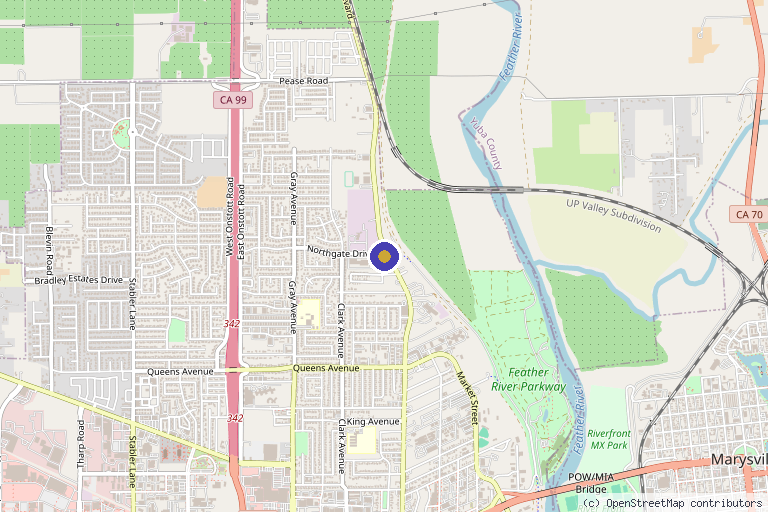 Map showing the location of Forever Young Aesthetics by Robin in Yuba City, CA