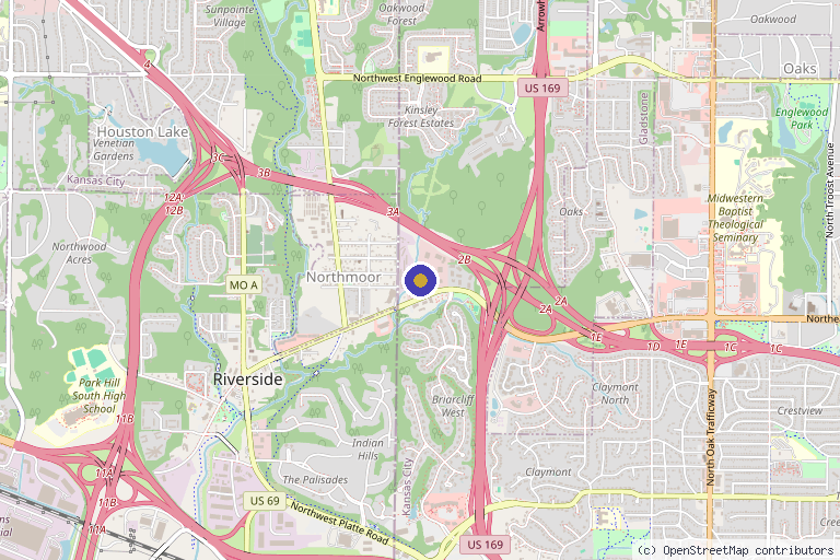 Map showing the location of NHR Regenerative Medicine, LLC in Kansas City, MO