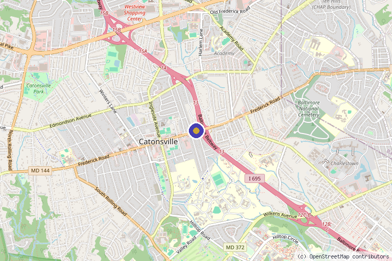 Map showing the location of Maryland Center for Arthritis and Regenerative Care in College Park, MD
