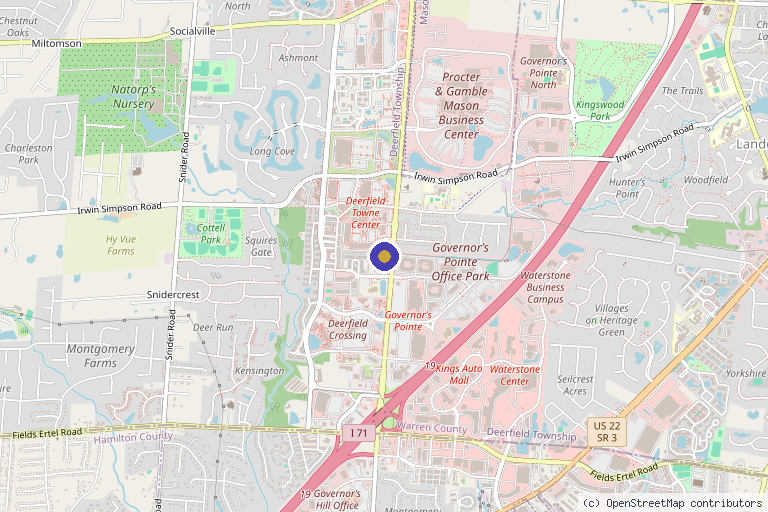Map showing the location of Medimorph in Mason, OH