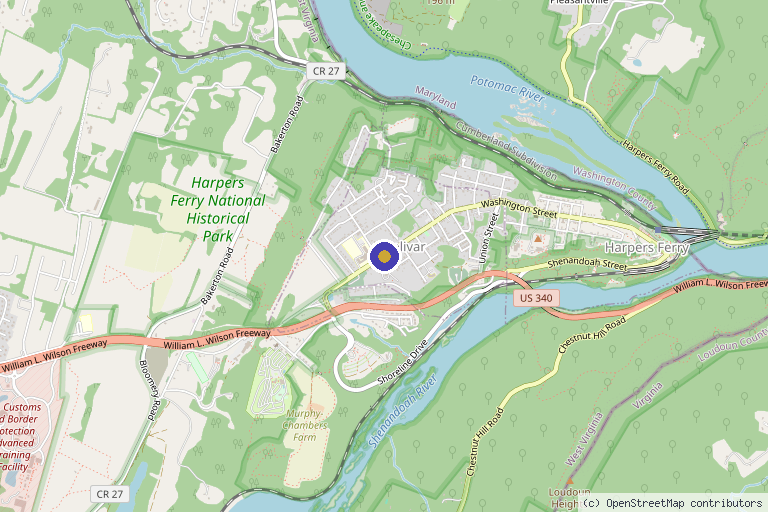 Map showing the location of Joint and Sport Injuries Regenerative Medicine in Waynesboro, VA