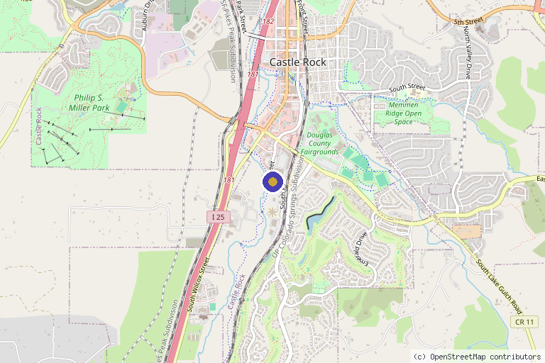 Map showing the location of Renova Medical Aesthetics in Castle Rock, CO