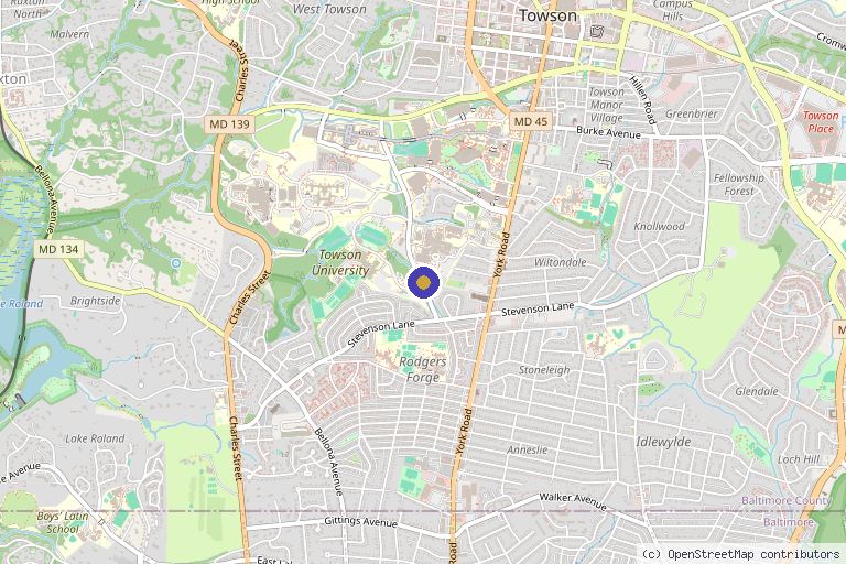 Map showing the location of The Stem Cell Doc in Baltimore, MD