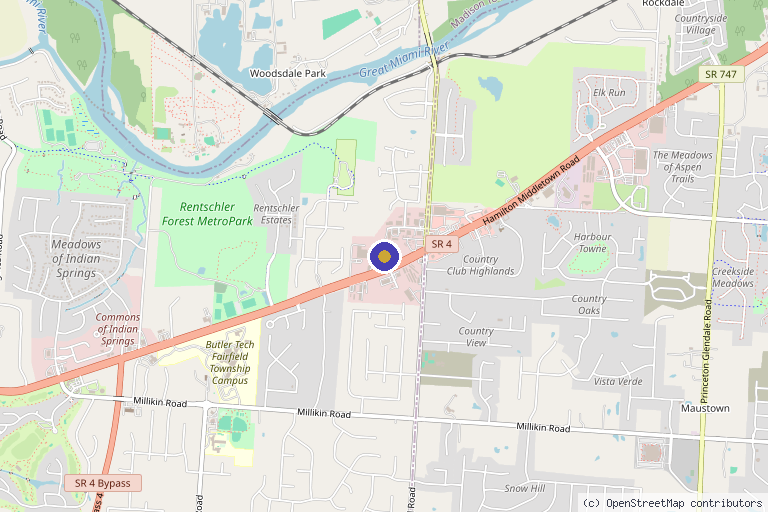 Map showing the location of If You Know You Know Aesthetics(IYKYK Aesthetics) in Hamilton, OH