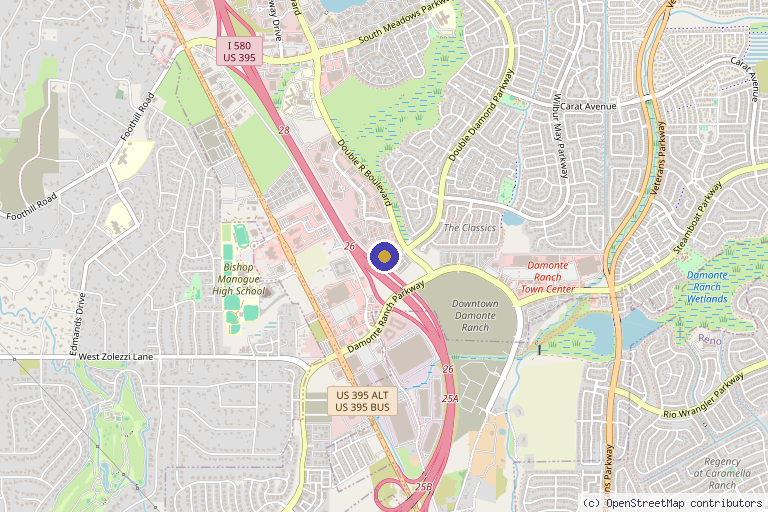 Map showing the location of Alpine Wellness (Reno) in Reno, NV