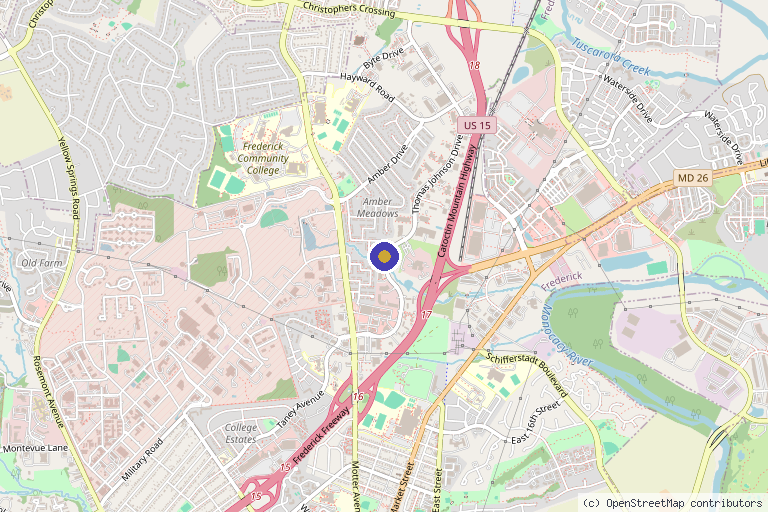 Map showing the location of Elite Spine & Pain Center in Frederick, MD