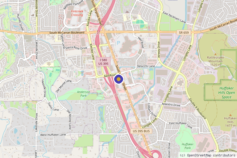 Map showing the location of Degree Wellness in Reno, NV
