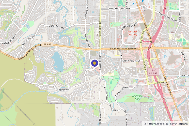 Map showing the location of Boost Integrated Medical Center in Reno, NV