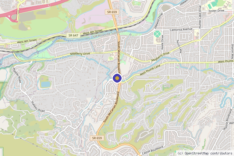 Map showing the location of Therapellet in Reno, NV
