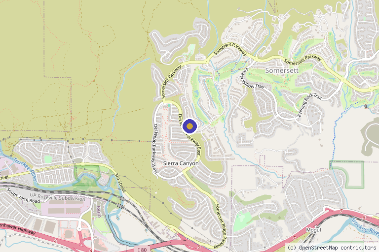 Map showing the location of Healthy Solutions 101 in Reno, NV