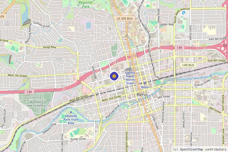 Map showing the location of Sierra IV Hydration in Reno, NV