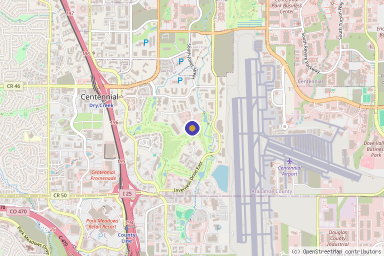Map showing the location of PRP Therapy Colorado in Englewood, CO