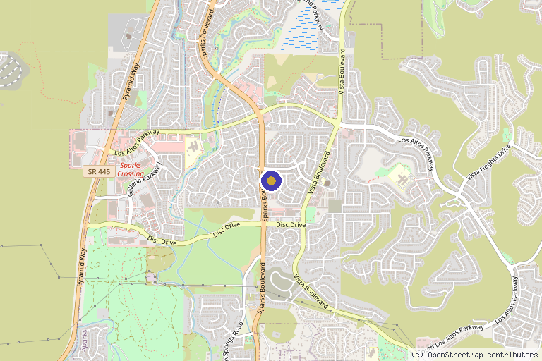 Map showing the location of Abadan Anti Aging Clinic: Shirin Nazarian, APRN, FNP-C in Sparks, NV