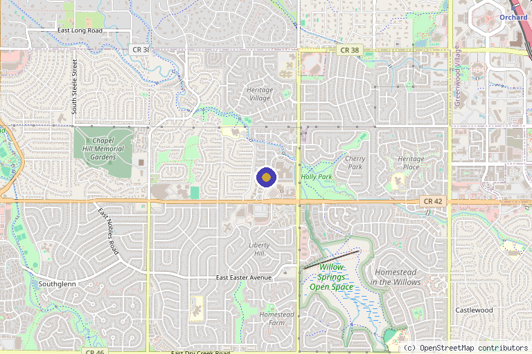 Map showing the location of Revitalize Regenerative Orthopedics LLC in Centennial, CO
