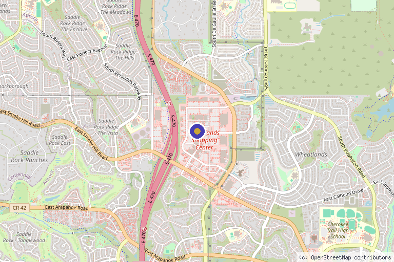 Map showing the location of HBOT of Aurora in Aurora, CO