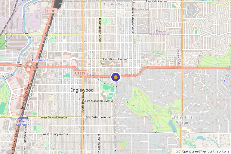 Map showing the location of F&M Regenerative Medicine in Aurora, CO