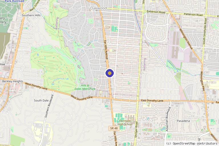 Map showing the location of Vytality Blu Health & Medspa in Dayton, OH