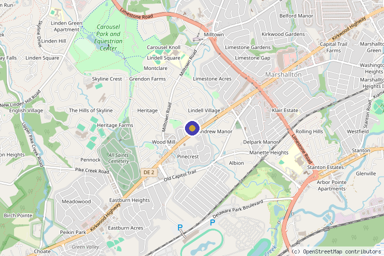 Map showing the location of Lux Medspa in Wilmington, DE
