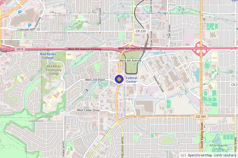 Map showing the location of Cendant Stem Cell Center in Denver, CO