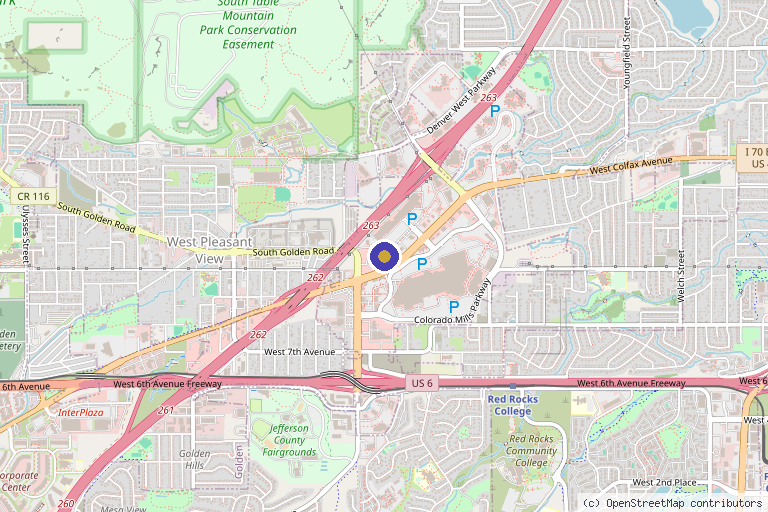 Map showing the location of AMERICAN ACADEMY OF REGENERATIVE MEDICINE in Lakewood, CO