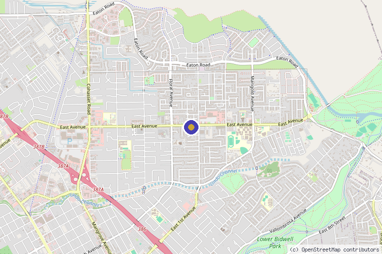 Map showing the location of TrueU in Chico, CA