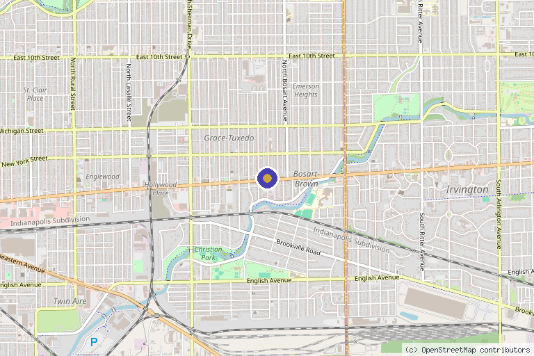 Map showing the location of Graceful Health in Indianapolis, IN