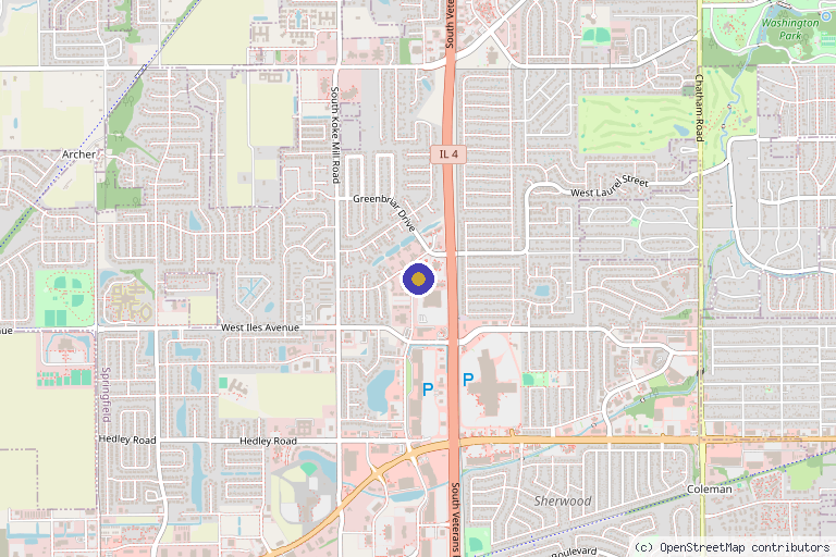 Map showing the location of REVIVE AND THRIVE WITH STACEY in Springfield, IL