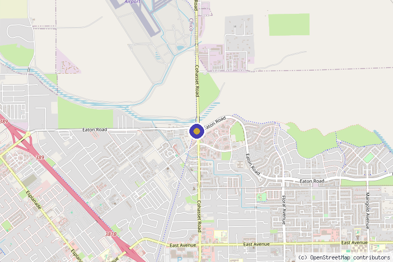 Map showing the location of Urban Medspa Inc in Chico, CA