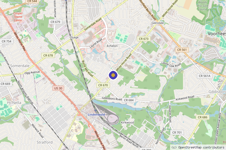 Map showing the location of The Regenerative Health & Wellness Center in Jersey City, NJ