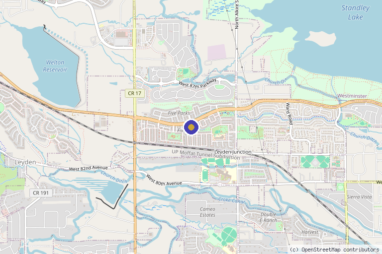 Map showing the location of Bloom Medical Aesthetics in Arvada, CO